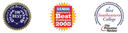 2008 Seals - Princeton Review, U.S. News, Americas Best College
