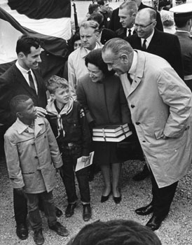 President and Mrs. Lyndon Johnson at Dedication of Columbia State Community College