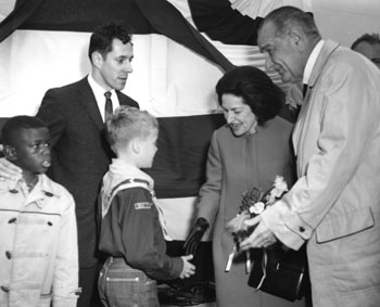 President and Mrs. Lyndon Johnson at Columbia State Community College Dedication