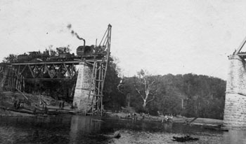 Rebuilding Railroad Bridge