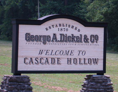 Dickel Distillery Entrance Sign