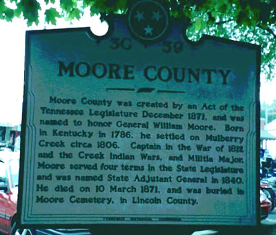 Moore County Historic Marker