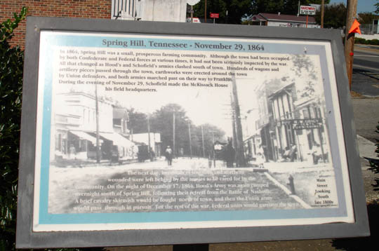 Spring Hill Informational Sign