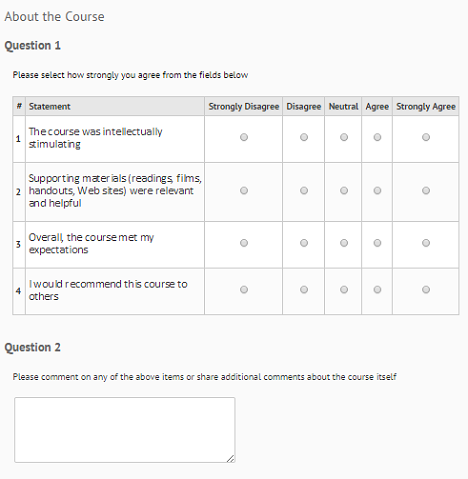 survey course evaluation