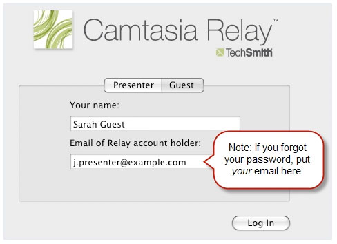 guest presenter login