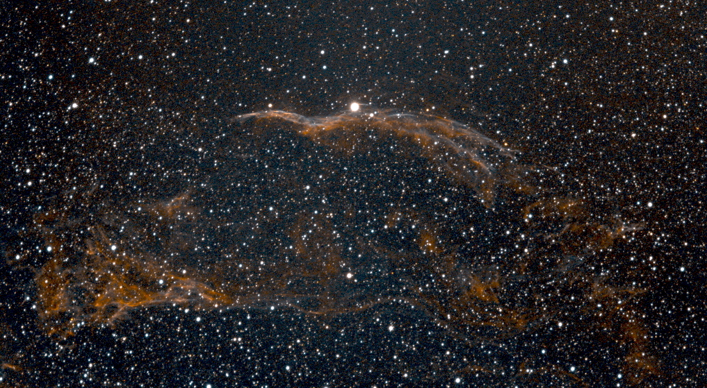 The Western Veil Nebula, processed with only the SiriL software