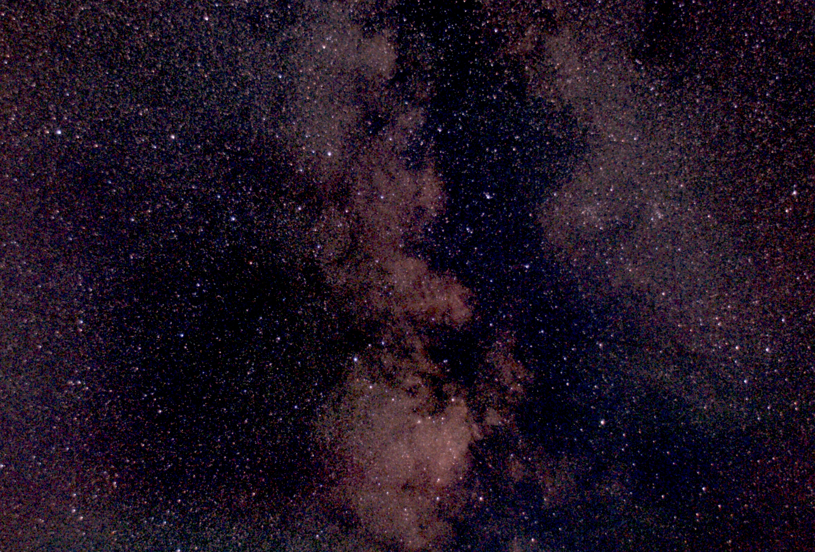 Out of frame and below the horizon in
the center of this image, one would see Sagittarius. This image focused solely on the Milky Way