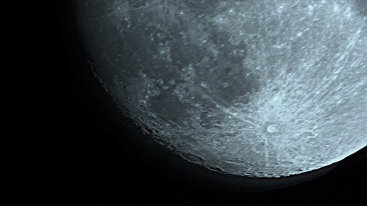 Southern hemisphere of waxing gibbous Moon, the main feature of which is the crater named for Tycho.