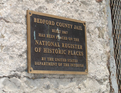 Bedford County Jail Historical Marker