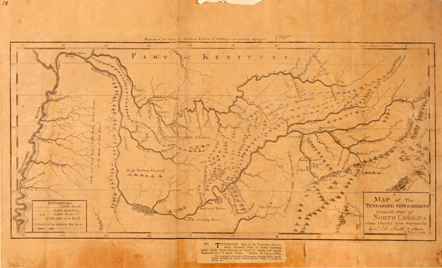 1795 Map of Tennessee