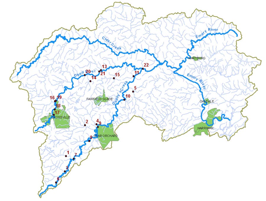 Electrofishing Sample Sites